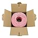 Dripstone CAT6 Ethernet Cable 1000ft Bulk Network LAN Wire 23AWG Solid UTP 550MHz High-Speed Internet Cable Gaming, Streaming, Office, Home Use, Pull Box, Cat6 Bulk, Stable Connectivity - Pink