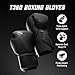 Hayabusa T360 Boxing Gloves – Revolutionary Hand Ergonomics | Empowering Wrist Support | Single or Dual Strap Closure | Training, Sparring, Heavy Bag - Black, 16oz
