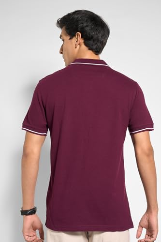 Image of Peregrine by Pantaloons Men's Solid Slim Fit Polo Shirt