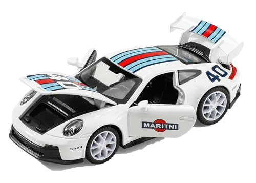 Image of P.orsche 911 G.T3 R.S R.SR Turbo S 1:32 Scale Model car Exclusive Alloy Metal yoy Pull Back Die-cast Toy Metal Toy car with Openable Doors Light Music Best Gifts Toys Kids【Colors as Per Stock】
