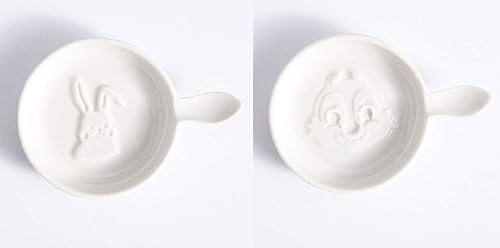 Miniatura 6 de Juego de platos de cerámica de dibujos animados súper lindos mini plato de condimentos de inmersión platos de soja de sushi plato redondo para