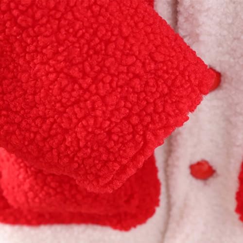 𝗦𝗵erpa Jacket for Girls Thick Fleece Open Front Button Long Sleeve Windproof Coat Warm Outerwear with Pocket3