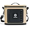 Vogano Soft Cooler - Insulated Leak-Proof Cooler Bag with Waterproof Zipper | 28 Can Portable Ice Chest for Camping, Beach, Travel, Picnic, Fishing (Khaki)