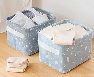 Kytpyi Petits paniers de rangement,4Pièces mini Paniers de Rangement,Panier de rangement en tissu avec poignée boîte de rangement pliable petit panier pour jouets vêtements livres pépinière placards