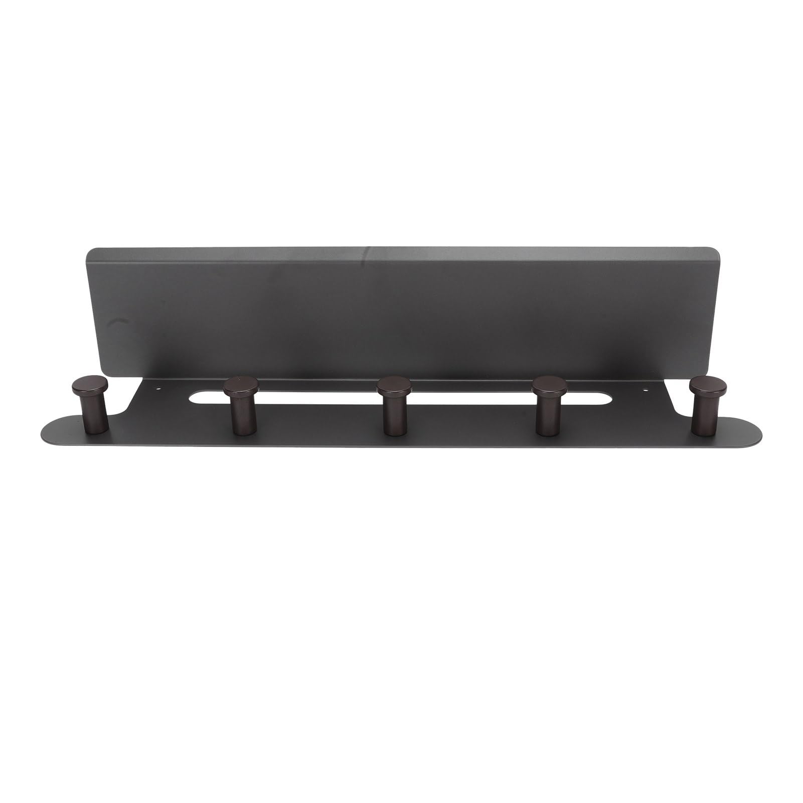 Perchero de pared de madera de nogal Aramox estante premium decorativo con ganchos gris