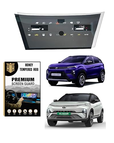 Image of AC CONTROL PANEL Screen Guard For NEW TATA NEXON AND EV 2023 FACELIFT | Car Touch Display Protector | NEXON 2024 Anti Scratch Accessories [Not Tempered Glass]
