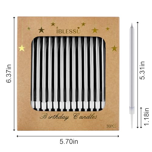 Iblessu CLZ-30 Pcs Long Birthday Candles thumb #3