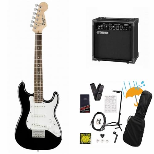 Squier/Mini Strat Laurel FB Black ミニギター エレキギター GA15IIアンプ付属初心者セットR