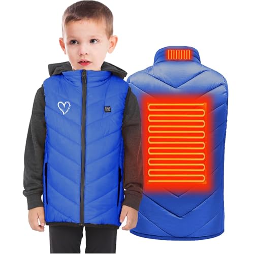 Heated Vest Boys Girls Children Heated Gilet USB Charging Heated Waistcoat Electric Heated Body Warmer Thermal Vests