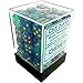 Chessex DND Dice Set D&D Dice-12mm Gemini Blue, Teal, and Gold Plastic Polyhedral Dice Set-Dungeons and Dragons Dice Includes 36 Dice â€“ D6