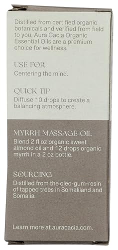 Aceite esencial orgánico de mirra Aura Cacia 0.25 Fl Oz miniatura 3