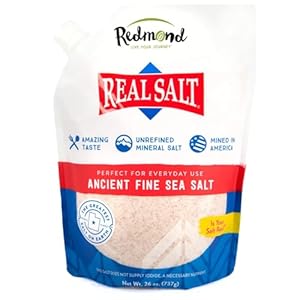 REDMOND Real Sea Salt – Natural Unrefined Gluten Free Fine, 26 Ounce Pouch (1 Pack)