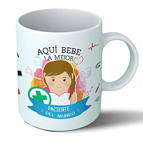 Planetacase - Caneca do paciente - presente original para paciente hospital, cerâmica, 330 ml, caneca de pequeno-almoço, adequada para micro-ondas e máquina de lavar louça, resistente a lavagem -