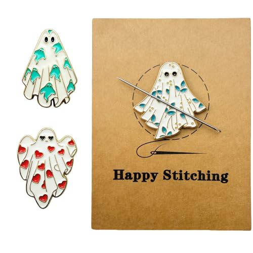 PARKUVALLEY 3pcs Cute Enamel Ghost Needle Minder