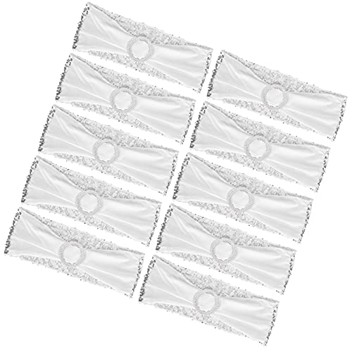 Fundas elásticas de silla plateadas Changor para marcos de decoración de bodas 6