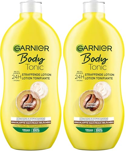 Garnier Body Tonic Reafirmante algas cafeína loción hidratante, 400 ml, 1-pack (Paquete de 2)