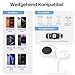 EXW 5-In-1 Apple Ladestation, Mag-Safe Ladegerät für iPhone 17/16/15/14/13/12 Serie, Faltbar iPhone Ladestation für Apple Watch & AirPods (Weiß)