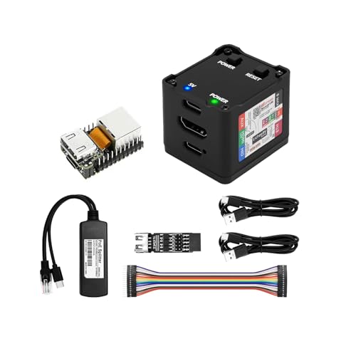 Sipeed NanoKVM IP-KVM Mini Remote Control Operations Maintenance Server 2Gbit 256MB DDR3 RISC-V Linux Development Board 1TOPS NPU 1GHz C906 RISC-V CPU USB HDMI 100M Network Port (Black Full Kit)