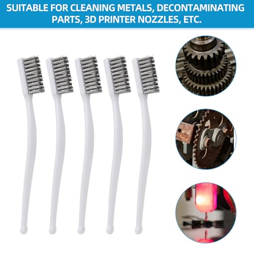 5pcs Wire Brushes for Cleaning, 7.09in Long Stainless Steel Metal Wire Brushes Reinforced Bristle Mini Small Brush Set Tools for Kitchen Industrial Welding Slag Walnut Carving Gaps Rust Removal 5 5pcs Wire Brushes for Cleaning, 7.09in Long Stainless Steel Metal Wire Brushes Reinforced Bristle Mini Small Brush Set Tools for Kitchen Industrial Welding Slag Walnut Carving Gaps Rust Removal - Image 5