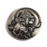 [silver KYASYA]風神 コンチョ ネジ式 財布 ウォレット 飾りボタン 風師 スマホケース レザー アンティーク シルバー メンズ 男性