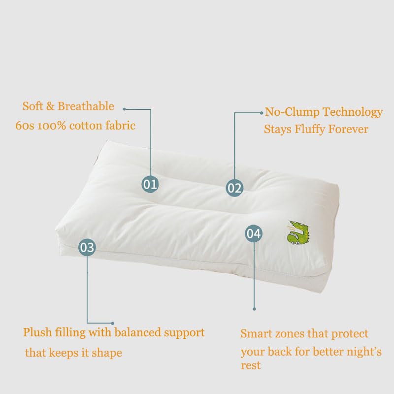 cutie pumpkin Toddler Pillow for 2,3,4,5 Years Old-11”x 17”-100% Cotton Machine Washable Soft and Breathable Kids Pillows, Small Toddler Pillow for Sleeping,Travel,Crib Bed,Daycare