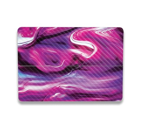 Image of MightySkins Carbon Fiber Skin Compatible with Microsoft Surface Laptop Studio 2 (2023) Full Wrap Kit - Pink Melt | Protective, Durable Textured Carbon Fiber Finish | Easy to Apply | Made in The USA
