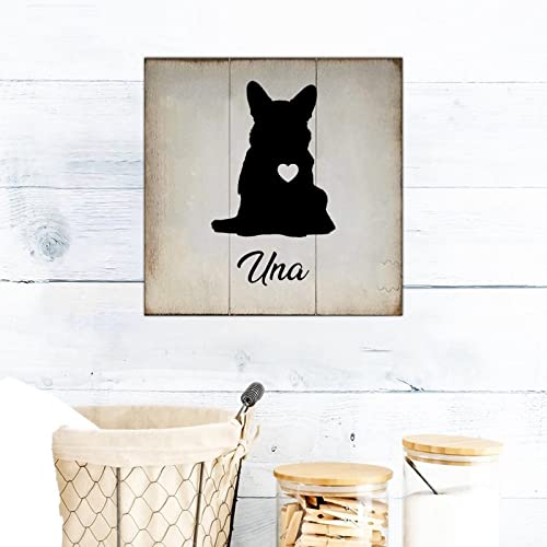 Plaque en bois Shiba personnalisée pour déco murale rustique