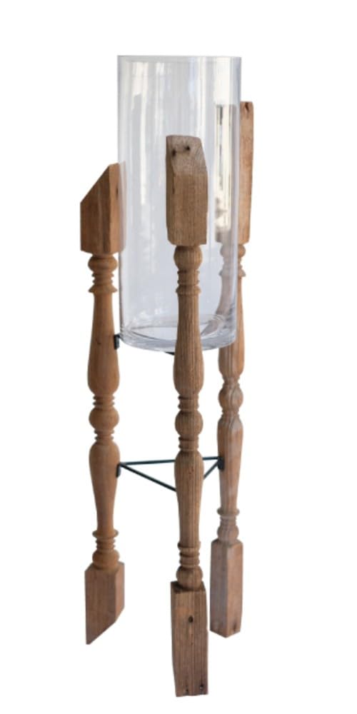 Amazon.co.jp: VONA wooden spindle フラワーベース 花瓶 スタンド