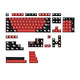 Goddess Keycap Japanese Red Black 142 Keys Cherry Profile PBT 5 Side DYE Sublimation for GH60 GK61 GK64 68 75 84 87 96 980 104 108