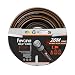 Fevone Gartenschlauch 20m 1/2 Zoll (13mm) Schlauchrohre für Garten 4ly 25 Bar Hochbelastbar Tragbar Außen Kompressor Schlauchleitung Flexibel Robust Gurtbar Schwarz/Orange mit Zubehör