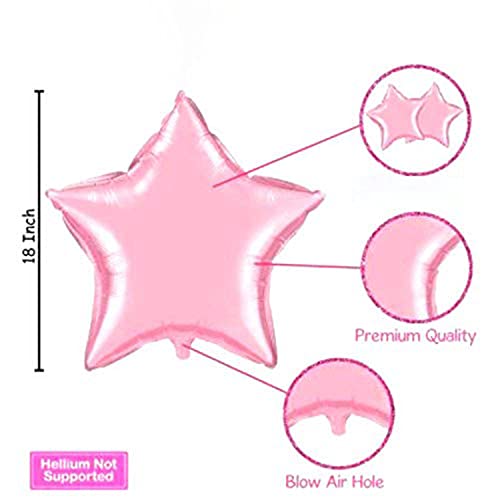 Image of Party Propz Princess theme Birthday decoration kit - Pack of 63pcs 2nd Birthday Decorations for Girls with Pink Balloons for birthday, star balloon (Cardstock,Latex)