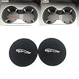Ldntly 2.75 Inch Diameter Car Cup Holder Coasters,Oval Tough Car Logo Vehicle Travel Auto Cup Logo Heavy Duty Rubber Coaster 2 pcs Set (fit Jaguar)