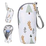 Portable Insulated Baby Bottle Warmer Bag with Rope - Waterproof Thermal Travel Bag for Backpack and Stroller (Enchanted Forest)