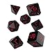 Q-Workshop Classic RPG Black & Red Dice Set (7), Multicolor