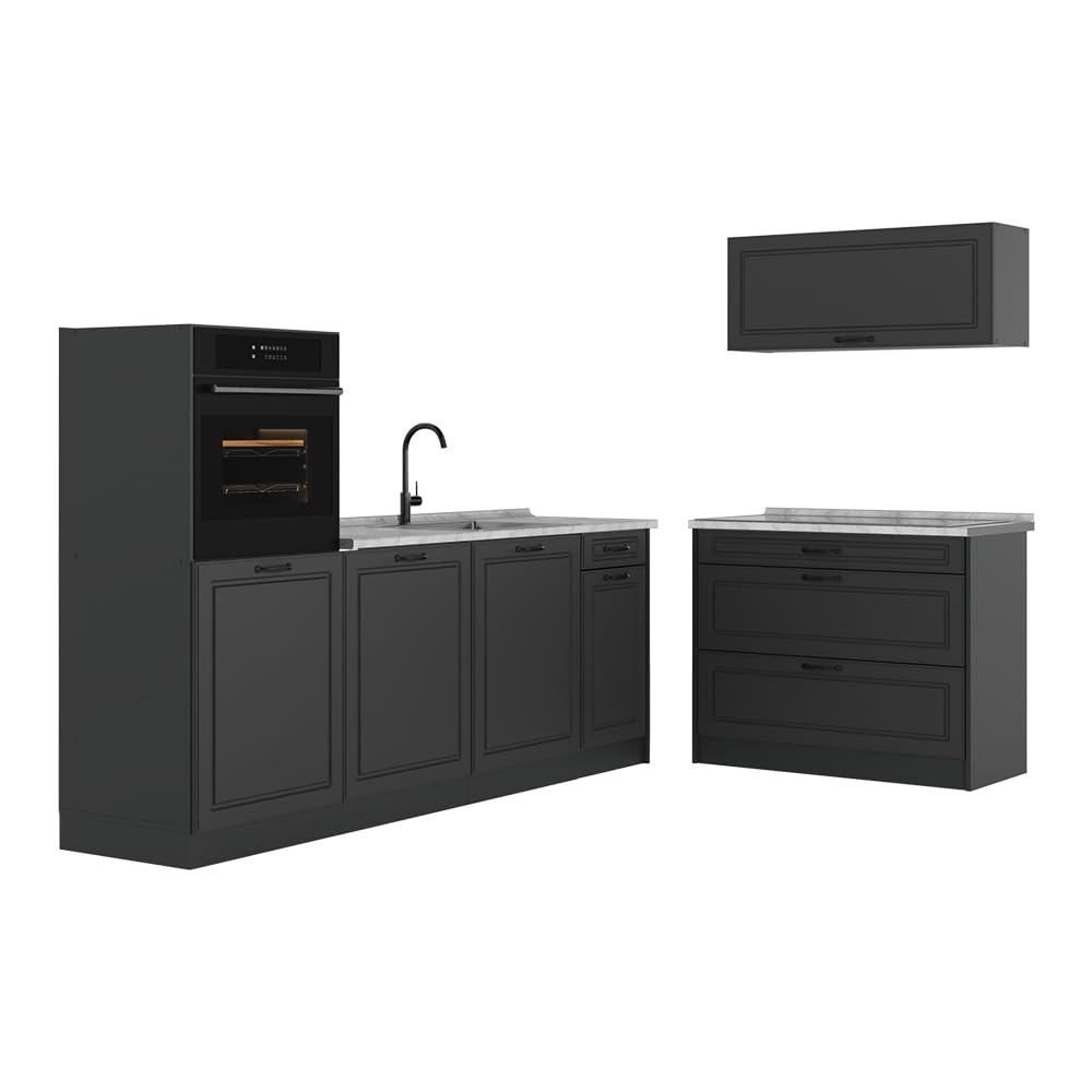 Vicco Cucina componibile R-Line, Antracite country/Antracite 220 cm