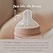 Suavinex Bonhomia Glass Baby Bottle with SX PRO Silicone Nipple, Anti Colic Baby Bottles, Baby Bottles for Breastfed Babies, Slow Flow, 0mo, 4oz, Beige