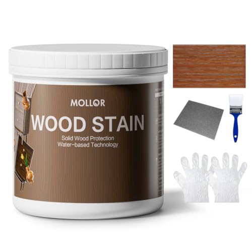 MOLLOR 16 Oz Water Based Wood Stain and Sealer in One...