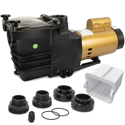 XtremepowerUS 1HP Variable Speed Pool Pump for Above/In-Ground Swimming Pool Spa 230v High Flow 2' NPT Fitting Adapter Included