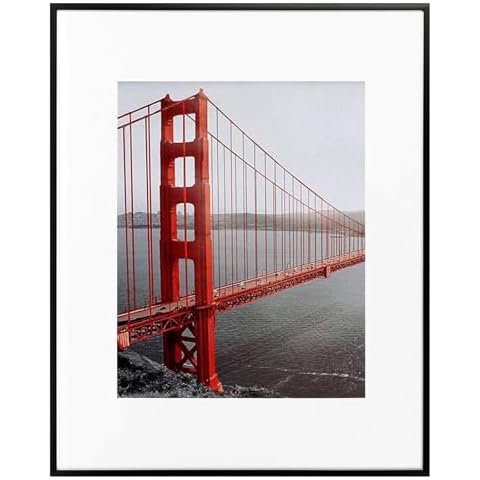 Frametory 11x14 Aluminum Frame with Ivory Mat Cover