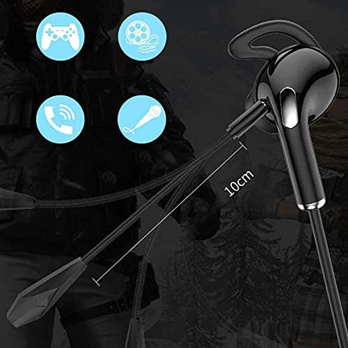 Canpay Gürültü önleyici mikrofon Güçlü Bass ve HD 3D Surround Süper Ses kalitesi ​​3.5mm Kulaklık SİYAH - Görsel 2