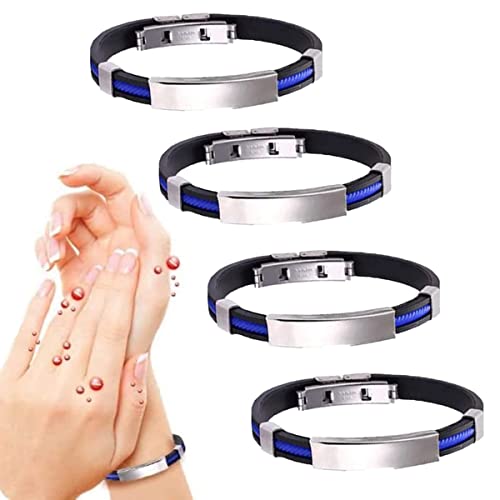 MnPalettey 2023 Upgrad Ion Pro TitaniumDetox LympUnclog Wristband, Titanium Detox Lymph Unclog Pulsera magnética (Azul)
