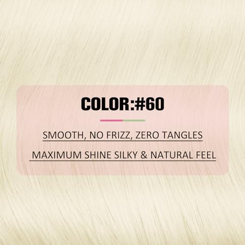 YoungSee Blonde Tape Hair Extensions Real Human Hair Platinum Blonde Tape in Hair Extensions Invisible Tape-in Extensions Tapes for Women 22In 20pcs 50g - Image 4