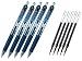 Uni-ball Signo RT Rubber Grip & Click Retractable Ultra Micro Point Gel Pens -0.38mm-Blue black Ink-5 Pens & 5 Refills Value Set (With Our Shop Original Product Description)