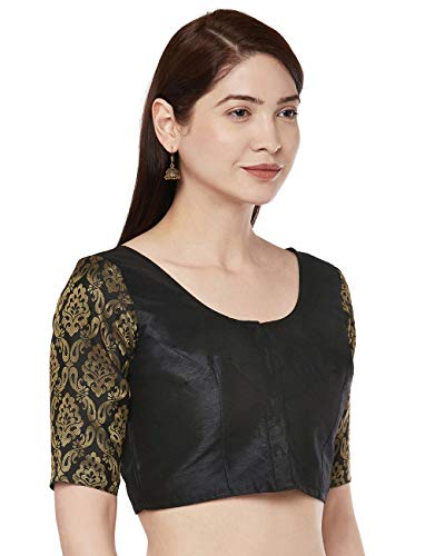 Image of Studio Shringaar Women's Brocade Sleeves Saree Blouse