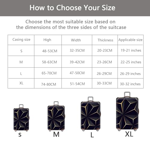 suitcase cover luggage cover travel suitcase cover elastic suitcase protective case for suitcase cover suitcase travel trolley case cover 18-32 inch, Black/White, L, Travel Suitcase Cover2