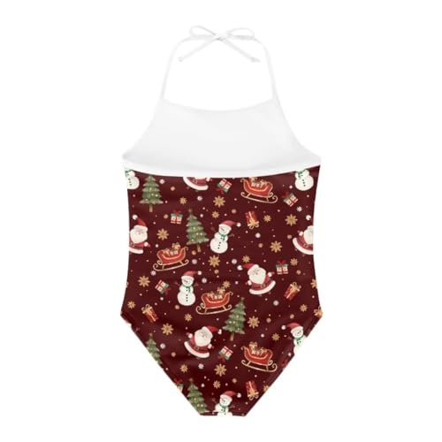 Image of Christmas Holiday One-Piece Swimsuits Beach Swimwear Bathing Suit for 3-10 Years Girls