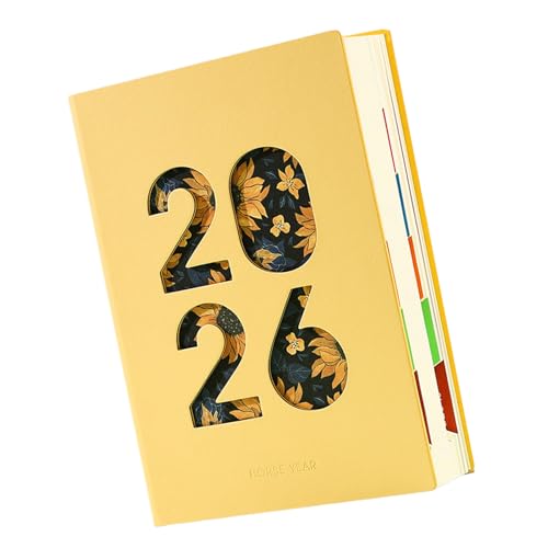 Agenda scolaire 2026 en cuir fini les pages arrachées grâce à la couverture souple de 400 pages
