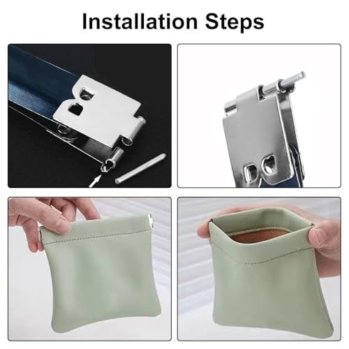 Sctmda Metall Interner Flex 20 Stücke Frame Kussverschluss Rahmen Kuss Schließe Schnappverschluss für Taschen Flexrahmen Kussverschluss Tasche Kuss Verschluss für DIY Craft Machen Geldbörse