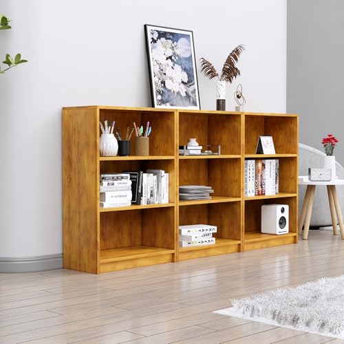 Image of Bniture Engineered Wood Bookshelf for Home | Multipurpose Wooden Book Shelf for Study Room, Home Decor Storage Rack, Showcase Organizer for Living Room, Bedroom, Office | Giant Wood