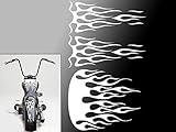 SUPERSTICKI Flammen Feuer Set Tribal Motorrad Aufkleber Bike Auto Racing Tuning aus Hochleistungsfolie Aufkleber Autoaufkleber Tuningaufkleber Hochleistungsfolie für alle glatten Flächen UV